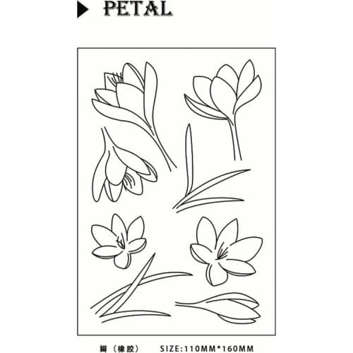 11*16CM Hot sale Flower seed Transparent Clear Stamps / Silicone Seals Roller Stamp for DIY scrapbooking photo album/Card Making