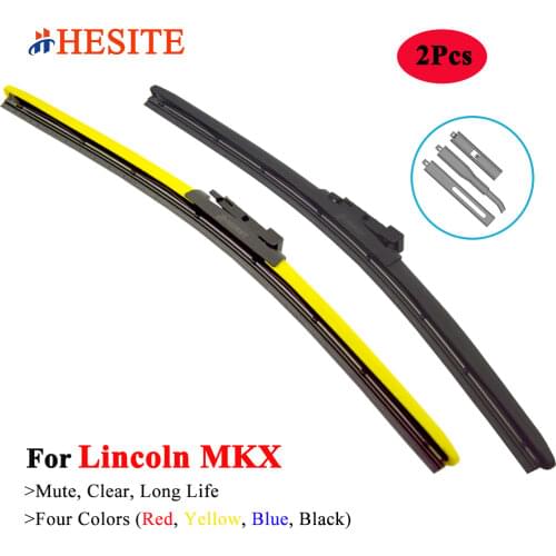 HESITE Front Window Wipers Colorful For 2018 Lincoln MKX 7 Passenger 2.7 3.7 0-60 4 Wheel Drive Models Car Hybrid Wiper Blades