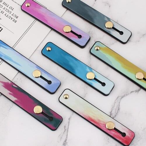 Silicone wristband finger ring grip mobile phone holder stand push pull sticker paste universal hand band phone holder bracket