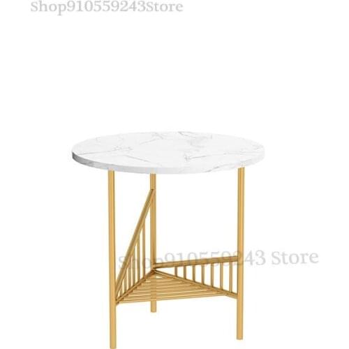 Nordic Net Red Coffee Table Modern Minimalist Small Round Side Table Sofa Side Bedroom Bedside Household Light Luxury Corner Cab