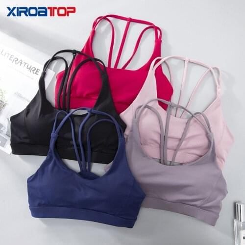2021 Fashion Women Bra Breathable Sports Bra Anti-sweat Shockproof Sports Bra Yoga Top Gym Running Fitness Workout Sport Top