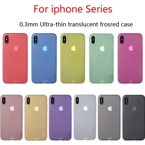 0.3mm Ultra-thin frosted PP Case For iPhone 6 7 8 Plus X XR XS 11Pro 11 Pro Max Matte Back Cover Protect Skin Translucent Case