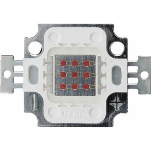 10pcs 10W Deep Red 660nm Light Integrated High power LED bulbs 900mA 6.0-7.0V 200-300LM 32*32mil EPILEDS Chip Free shipping