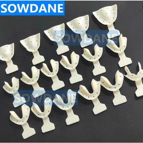 17pcs/set Dental Edentulous Jaw Trays Full/Complete Denture Teeth Repair Kit Dental tooth false Accessories Tool
