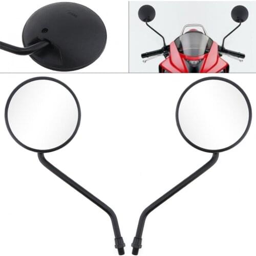 2pcs 10mm Modified Plated Universal Stylish design Motorcycle Rearview Mirror Round Iron Mirror Motorcycle decoration