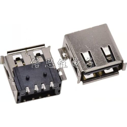 30pcs/USB Socket USB Interface USB Female seat Type A A Female seat Curled edge