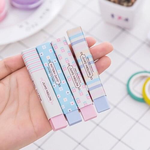 4PCS Cute Kawaii Cartoon Flower Rubber Eraser Lovely Colored Eraser For Examination Kids Student Gift School Supply Student