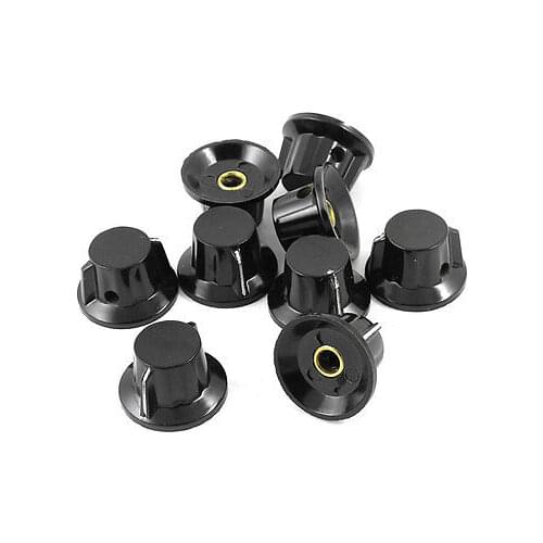 9pcs Adjustable Turn 20mm Top Rotary Knobs for 6mm Dia. Shaft Potentiometer