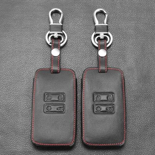 4 Button Remote Key Case Leather Protective Shell For Renault Koleos Kadjar Megane Talisman 2016 2017 Car accessories