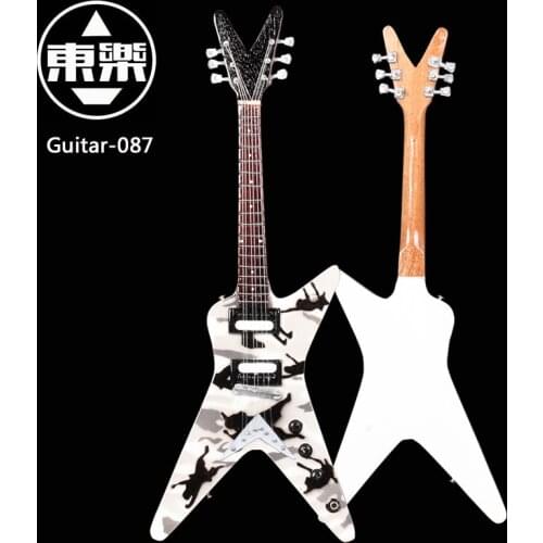 Wooden Handcrafted Miniature Guitar Model guitar-087 Guitar Display with Case and Stand (Not Actual Guitar! for Display Only!)