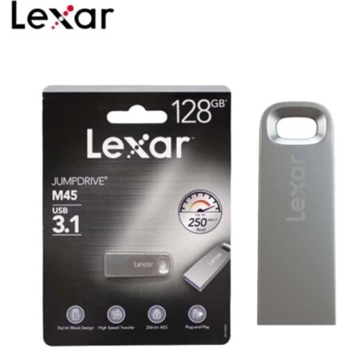 Lexar USB 3.1 M45 USB Flash Drive 32GB 64G 128G 256G Pen Drive Up to 250MB/s High Speed Pendrive 128GB Mini Memory Stick Storage