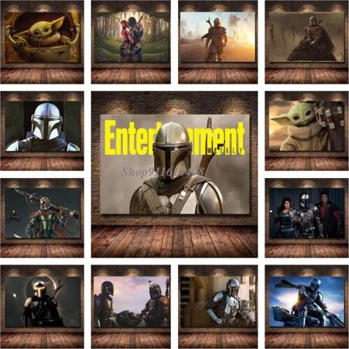 Canvas Painting disney Classic American Drama Mandalorian Science Fiction Poster Printsw Wall Art Picturs Home Living Room Decor