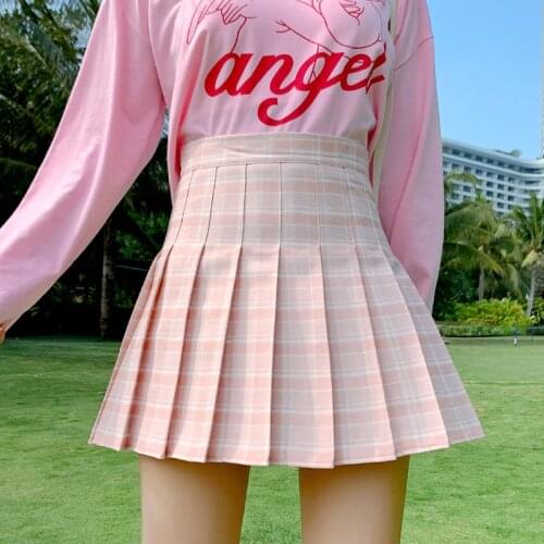 Pleated Skirt Summer 2021 Sexy High Waisted Skirt School Girls Plaid Skirt Women Mini Skirts