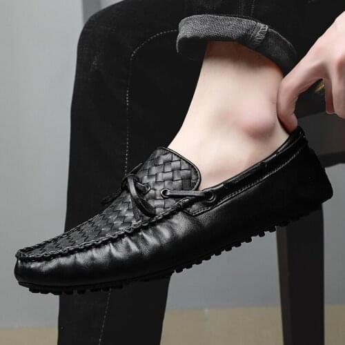 Men Shoes Brand Genuine Leather Casual High Quality Loafers Man Flats Soft Light Luxury Driving Footwear Fashion Mens Sneakers