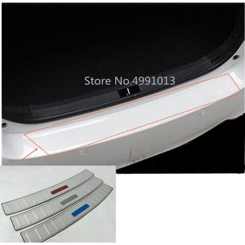 Car cover outside rear bumper trim Stainless steel scuff sill trunk plate pedal 1pcs For Toyota Vios/Yaris sedan 2017 2018 2019