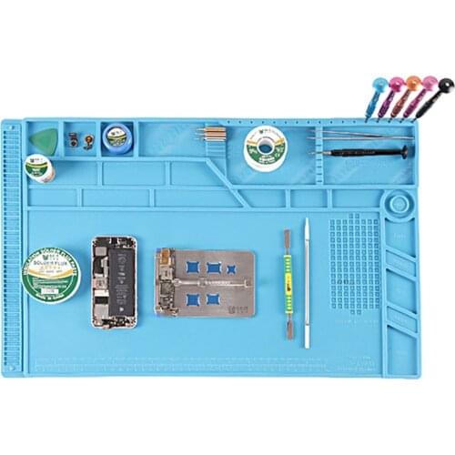 Newest 55x35cm S-180 Heat Insulation Silicone Pad Desk Mat Maintenance Platform For Mobile phone BGA Soldering Repair