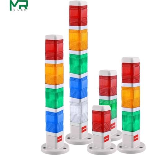 LED NEW square Industrial red Yellow Signal Tower Warning Lamp Alarm Apparatus 12V 24V 110V 220V 1 ~ 5 floors Option