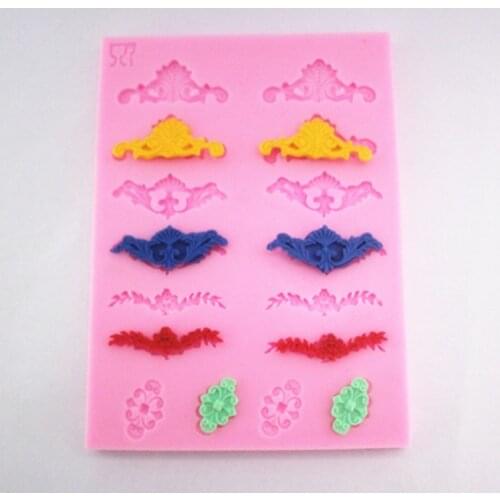 New European pattern set fondant cake molds soap chocolate mould for the kitchen baking FM222