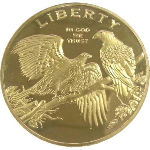 Factory wholesale gold coin hot sale carved eagle logo coin