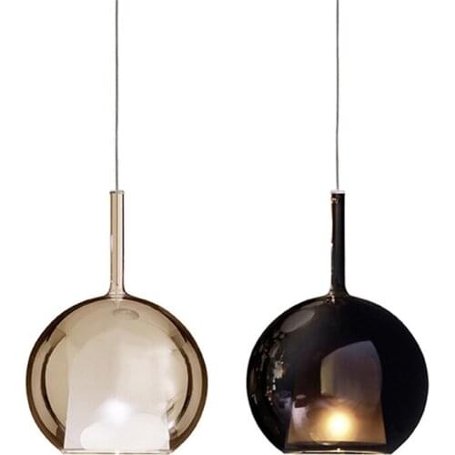 Nordic water drop ball pendant lights restaurant bar bubble glass staircase long study living room bedroom bedside pendant lamps