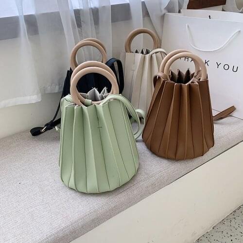 Casual Tote Bags for Womens Fold Stitching Crossbody Bag 2021 Womens Fashion Purses and Handbags Solid Color Top Handle Retro