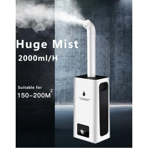 23.8L Industrial Air Humidifier 2 L/h Large Mist Output Disinfection Atomizer Ultrasonic Humidifier for Green House/Home/Office