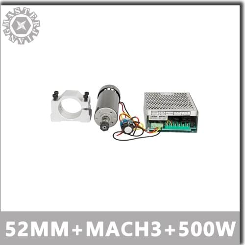 For DIY Engraving AC 110V 220V Mach3 Power Supply Speed Governor ER11 Collect Air Cooling Spindle 500W 52mm Clamps