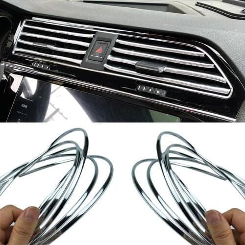 4M Car Interior Air Conditioner Outlet Vent Grille Chrome Decoration Styling Strip For Mazda 2 3 5 6 CX5 CX7 CX9 Atenza Axela