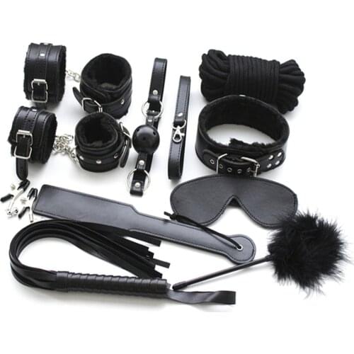 Sexual Games SM Products Bdsm Spreader Bar Bondage Set Slave Mask Slut Collar Whip Submissive Spanking Paddle Sex Torture Board