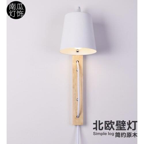 Modern Japanese Style Led Lamp Oak wooden Wall Lamp Lights Sconce for Bedroom Home Wall Sconce solid wood wall light