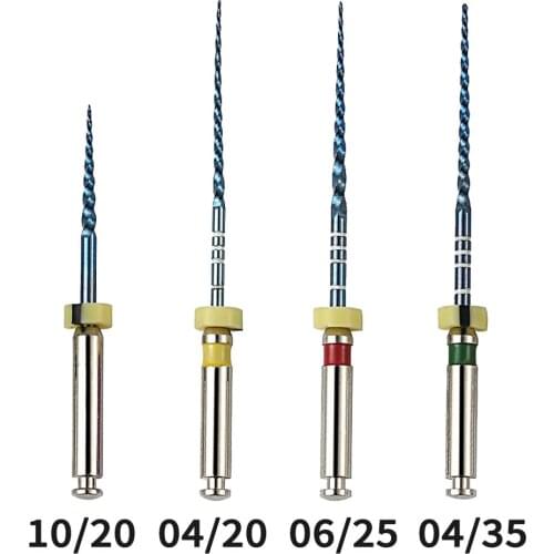 Dental instrument 04 06 taper heat activation blue files universeral engine use rotary files endondontic root canal NITI