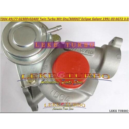 TD04 49177-02300 49177-02400 49177-02310 02410 Twin Turbo Turbocharger For MITSUBISHI GTO 3000GT Eclipse Galant 91-03 6G72 3.0L