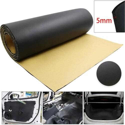 UXCELL 5mm Thick Cotton Blends Car Soundproof Cotton Insulation Foam Sound Absorption Hood Roof Fender Deadener Mat