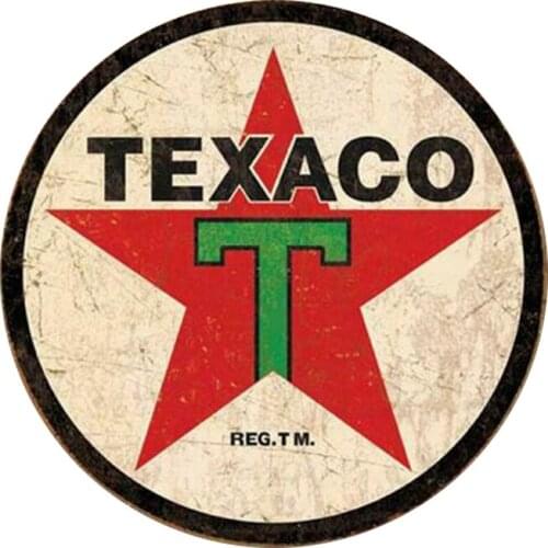 Retro Texaco Vinyl Decal Stickers Retro People Cave Gas Oil Garage Wall Tools