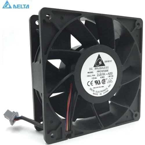 2J51K-A00 Computer Water Cooling Fan for delta PFC1212DE 12038 12V 12CM Strong Breeze Big Air Volume Violent Fan