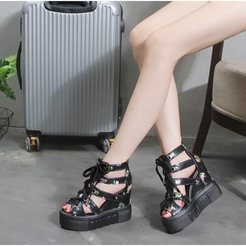 Size35-42 Wedges Shoes For Women Sandals High Heels Summer Shoes 2020 Chaussures Femme Platform Sandals white shoes hot