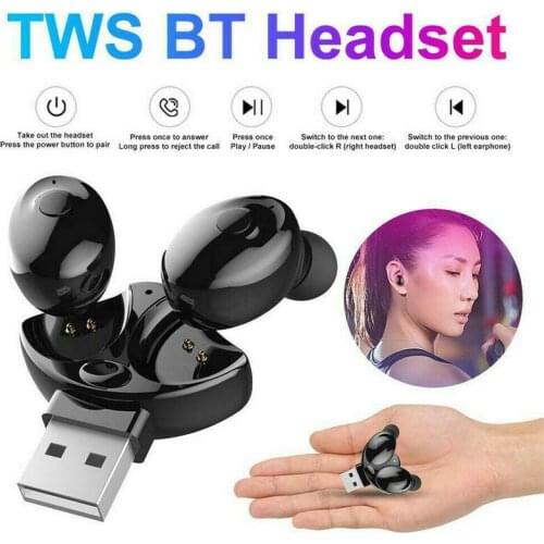 100PCS XG-17 TWS Bluetooth 5.0 Headset Mini Wireless Stereo earphones Earphone