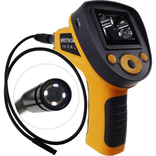 2.4" Color LCD Industrial Video/Photo Inspection Camera Borescope Endoscope Recordable Meter 180degree Rotation