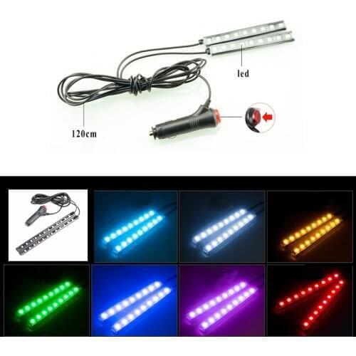 2pcs Car LED Foot Iamp Floor lamp Decorative lamp for Peugeot 206 207 208 301 307 308 407 2008 3008 4008