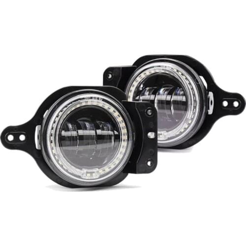 For Wrangler JL 4 Inch Round Halo Led Fog Light White Daytime 30W Led White Light Running Light 2019 2020