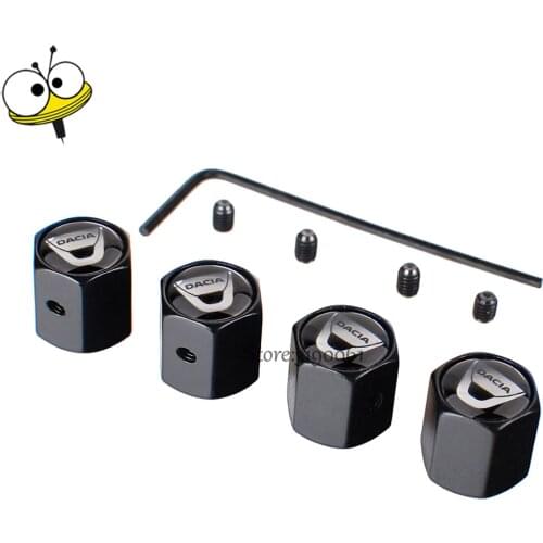 4Pcs/set Car Styling Wheel Tire Stainless Steel Valve Stems Cap Rims Sticker For Dacia Logan Dokker Duster Sandero Lodgy Renault