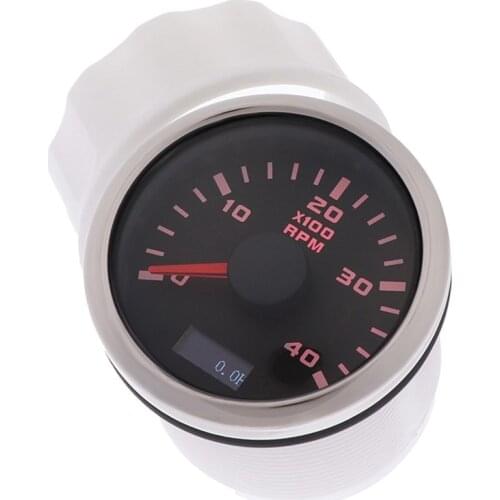 4000 RPM Tachometer 52mm pointer Tacho Meter Gauge With Red Backlight For Car Boat Marine Yacht RV 12V/24V