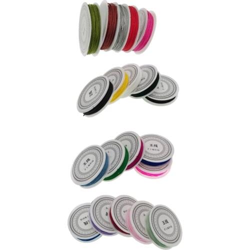 5 Rolls 0.8mm Nylon Thread Chinese Knot Nylon Cord Jewelry Thread for Sewing Crafts