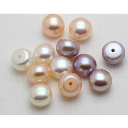 AAA+ Natural White Pearl Mussel Steamed Bread Shape Pearl 6/11 mm Loose Pearl Jewelry Earrings Making DIY Bead Wholesale