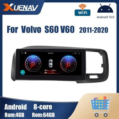 Car Radio Multimedia Video For Volvo S60 V60 2011-2020 Android GPS navigation Video IPS Screen CarPlay Audio player