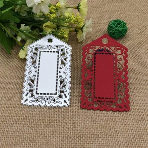 Tag label lace Edge Metal Die Cutting For Household DIY Scrapbooking Photo Album Decorative Embossing Folder Paper Cards