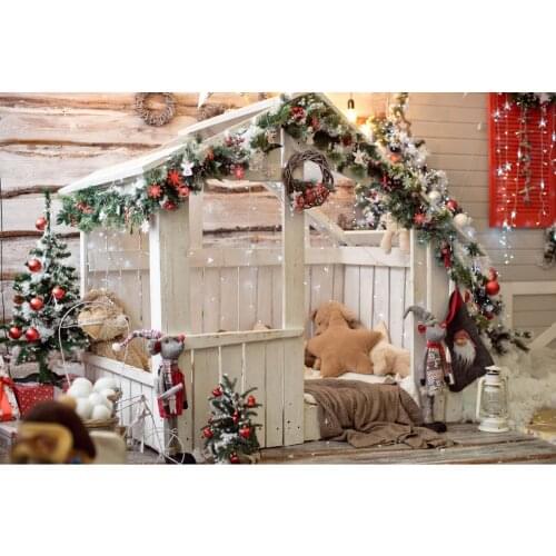 Photography Backdrops Christmas Xmas Interiors Decor Children Baby Studio Photo Background Baby Shower Photocall Backdrops W4722