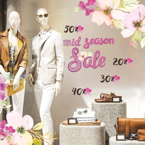 Kina UVMS0007 wall stickers window sticker Mid-Season spring MSS-measures 100 X40 cm-showcases stores, stickers