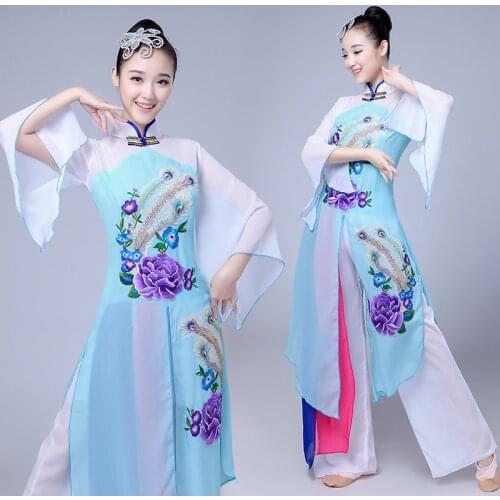 Chinese costume hanfu classical dance costume female new style adult fan dance performance dance costume