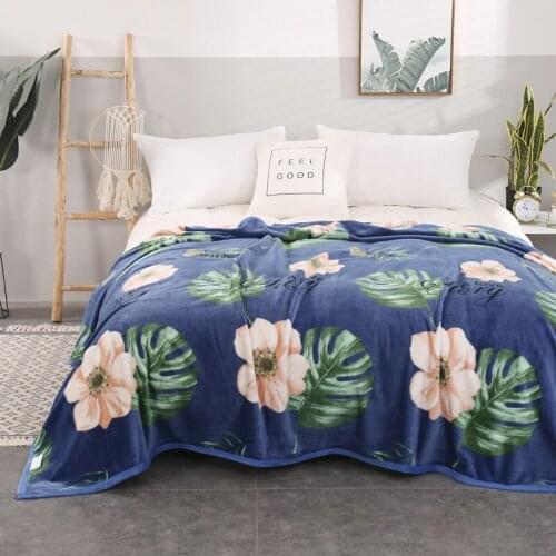 Soft Warm Coral Fleece Blanket Winter Sheet Bedspread Sofa Plaid Throw Light Thin Mechanical Wash Flannel Blankets SSXYH